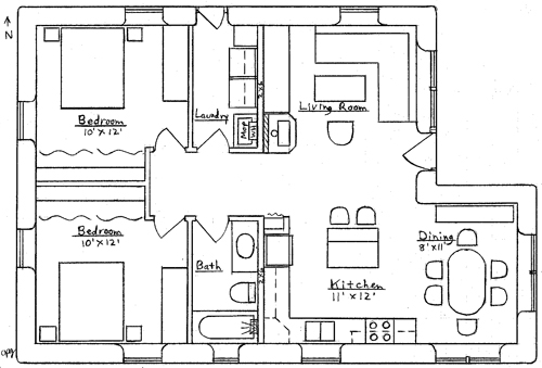 800 Sq Ft 2 Bedroom Cottage Plans