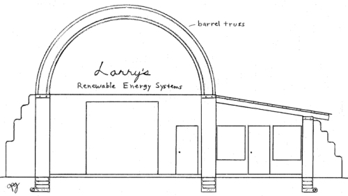 Barrel Vaulted Earthbag Shop
