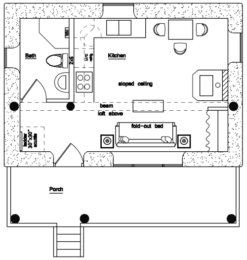 Wilderness Cabin Floorplan