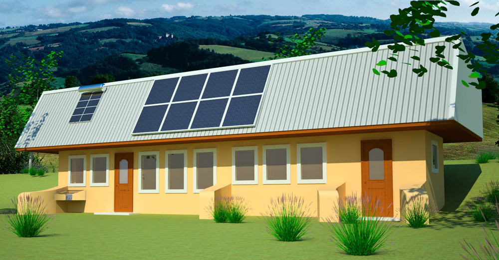 zero energy house | Earthbag House Plans - Zero Energy One (click to enlarge)