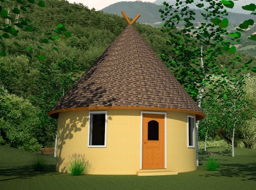 Roundhouse with Siberian Chum Roof (click to enlarge)