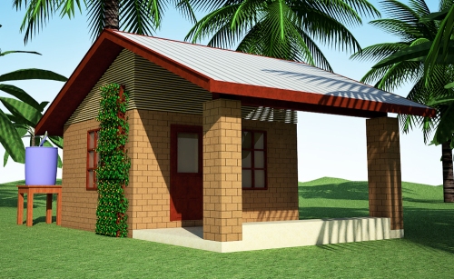 300 CEB House with Bamboo Screening (click to enlarge)